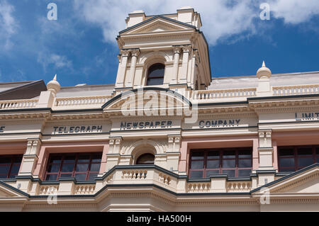 Patrimoine l'Telegraph Building facade, Queen Street Mall, de la ville de Brisbane, Brisbane, Queensland, Australie Banque D'Images