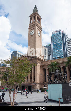 L'Hôtel de ville de Brisbane, King George Square, ville Brisbane, Brisbane, Queensland, Australie Banque D'Images