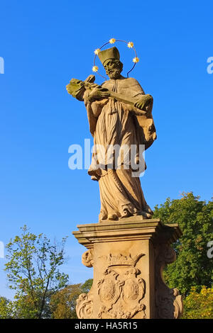 Dans Brücktorbrücke der Figur Glatz, Schlesien - Statue de Saint John's Bridge, la plupart Sw.Jana, Klodzko (Glatz), Silésie, Pologne Banque D'Images