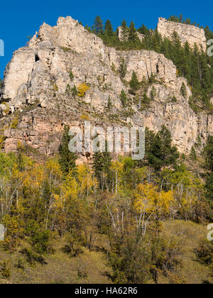 La couleur de l'automne, Spearfish Canyon, le Dakota du Sud. Banque D'Images