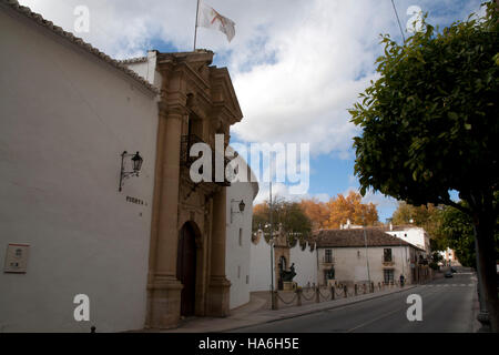 L'entrée de la Plaza de Toros, Toros, Ronda, Andalousie Espagne Banque D'Images