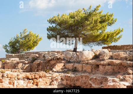 Ruines de Vouni Palace, dans le nord de Chypre. Banque D'Images