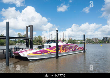 Catamaran Translink at West End Ferry Terminal, West End, Brisbane, Queensland, Australie Banque D'Images