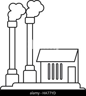 Symbole de la pollution industrielle bâtiment usine ed Image ...