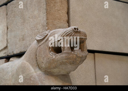 Mausolée de Pozo Moro. La civilisation ibérique. 6ème siècle avant JC. Chinchilla de Monte-Aragon. L'Espagne. Détail de l'écran. Lion. Banque D'Images