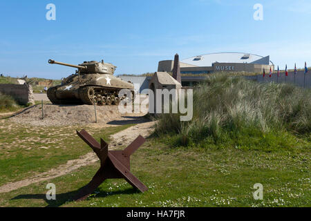 Sainte-Marie-du-Mont (Normandie, nord-ouest de la France) : Musée d'Utah Beach Banque D'Images
