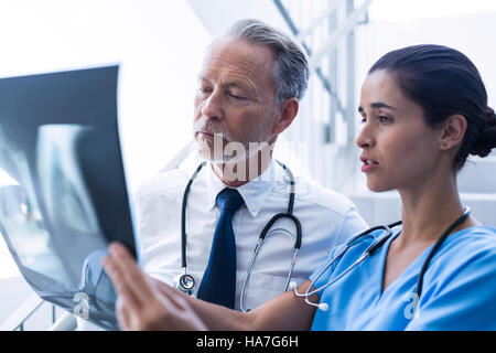 Chirurgiens discussing over x-ray Banque D'Images