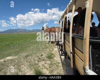 Usinterior 9128933928 randonnée en chariot par le Grant Lieu historique national du Ranch-Bar Kohrs au Montana Banque D'Images