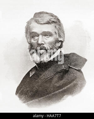 Thomas Carlyle, 1795 - 1881. Philosophe écossais, écrivain satirique, essayiste, historien et enseignant. Banque D'Images