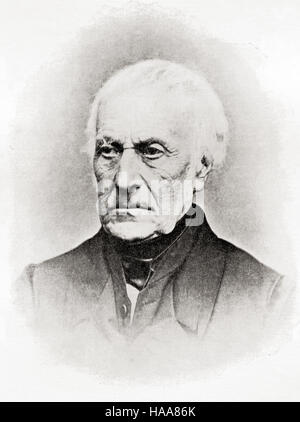 François Pierre Guillaume Guizot, 1787 - 1874. L'historien français, orateur, et plus. Banque D'Images