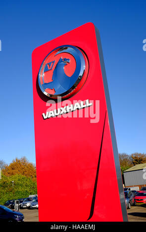 Concessionnaire vauxhall sign Banque D'Images