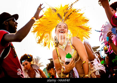 Le mas de Bohème Flagz black présentation 2016 carnaval de Notting Hill. Banque D'Images