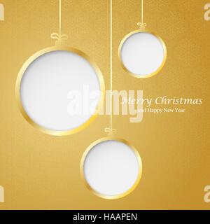 Abstract Christmas ball coupé à partir de papier Illustration de Vecteur