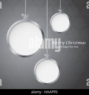 Abstract Christmas ball coupé à partir de papier Illustration de Vecteur