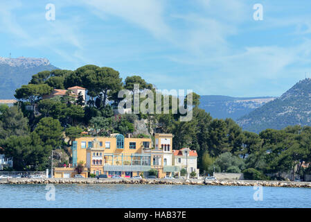 Le front de mer ou Villa ou maison Oriental-Style Capriciosa Tamaris La Seyne-sur-Mer Toulon France Banque D'Images