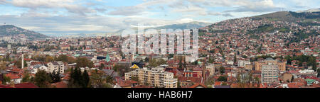 Belle vue sur Sarajevo, la capitale de la Bosnie-Herzégovine Banque D'Images