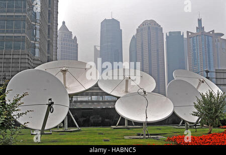 Paraboles Pudong Shanghai Chine Banque D'Images