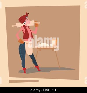 Femme d'affaires Agriculture agriculteur Pays Personnage Illustration de Vecteur