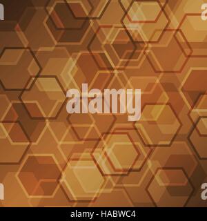 Abstract background brown avec hexagon, vecteur d'actions Illustration de Vecteur