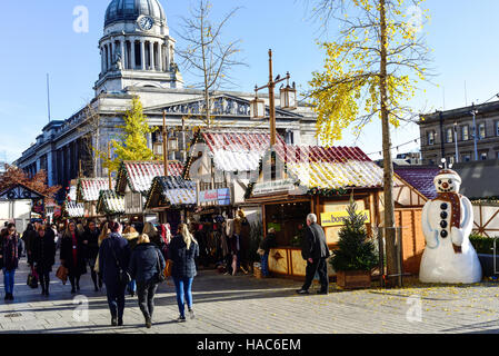 Marché de Noël de Nottingham, Royaume-Uni. Banque D'Images