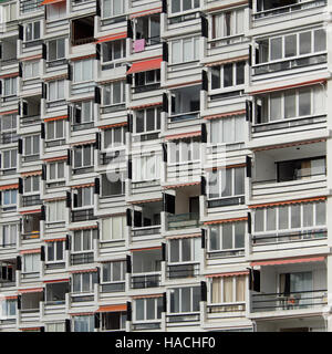 Immeuble résidentiel - façade extérieur de l'immeuble, Banque D'Images