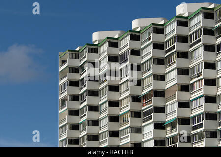 Immeuble résidentiel - façade extérieur de l'immeuble, Banque D'Images