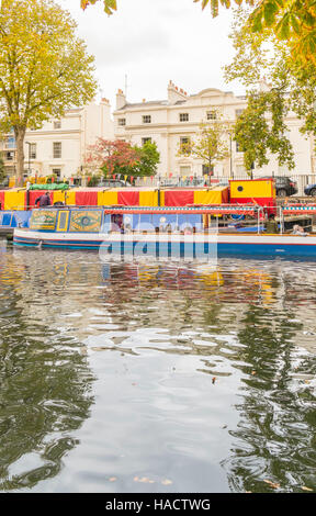 Voile de jenny wren canal cruises flotte à bromning, Londres, Little Venice Banque D'Images