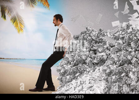 Enfin les vacances Banque D'Images