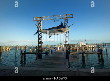 Grand jeu complexe à Alice Town sur la petite île des Caraïbes de Bimini, Bahamas. Banque D'Images