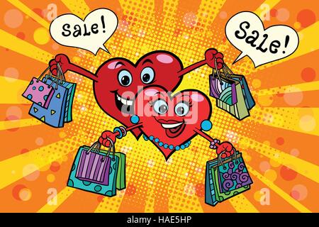 Vacances vente le Jour de Valentines Illustration de Vecteur