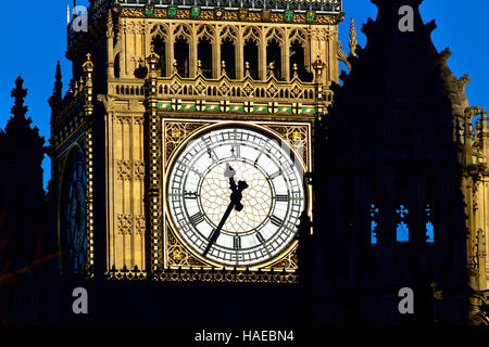 Londres, Angleterre, Royaume-Uni. Big Ben (Elizabeth Tower), Chambres du Parlement, Westminster Banque D'Images