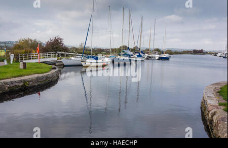 Exeter Ship Canal près de Turf Lock, Devon, UK Banque D'Images