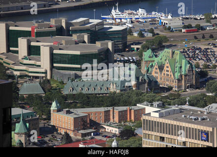 Canada, Ville de Québec, la Gare du Palais, vue aérienne, Banque D'Images