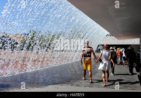 Jardim da Agua, jardin d'eau, Oceanario de Lisboa, l'Océanarium de Lisbonne, le Parque das Nacoes, Nation's park, Lisboa, Lisbonne, Portugal Banque D'Images