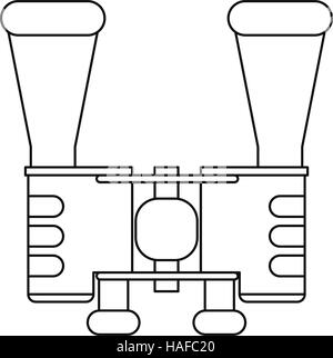 Contours jumelles accesorie tourisme camping Illustration de Vecteur