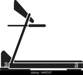 Tapis de fitness sport machine silhouette Illustration de Vecteur