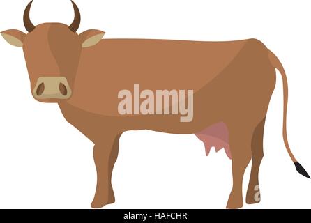 Vache brune indienne Illustration de Vecteur