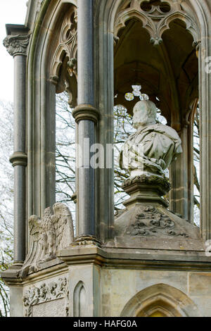 Deutschland, Nordrhein-Westfalen, Kreis Mettmann, Wülfrath, Aprath, Kaiser-Wilhelm-Denkmal beim Schloss Aprath Banque D'Images