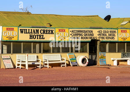 L'hôtel William Creek en Australie est plus petite ville, William Creek dans le sud de l'Australie de l'Outback. Banque D'Images