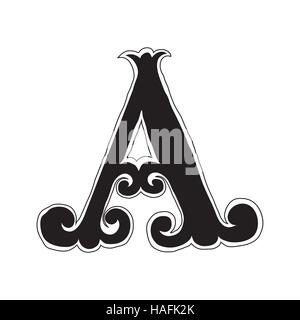 La lettre un style vintage Illustration de Vecteur