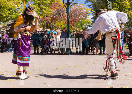 Native American Journée internationale des populations autochtones 2016 Santa Fe Banque D'Images