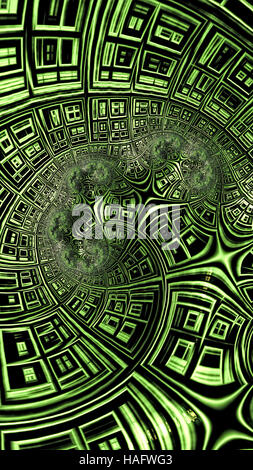 Grille incurvée - abstract image générée numériquement Banque D'Images