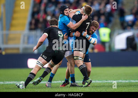 Roma ITALIE - 12 novembre 2016 - Rugby - Stadio Olimpico à Rome - Rugby - Test Match Italie Nouvelle-zélande - une action pendant le match - Copyright : © Riccardo Piccioli/Alamy Sport Banque D'Images