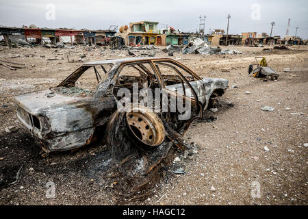 Mossoul, Ninive, Province de l'Irak. 30Th Nov, 2016. La destruction dans la ville de Gogjali, scène de combats intenses entre combattants et ISIS l'armée iraquienne. Crédit : Gabriel Romero/ZUMA/Alamy Fil Live News Banque D'Images