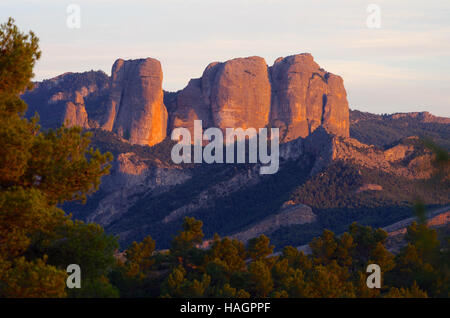 Les roques de Benet, Parc Naturel de Els Ports, Catalogne Banque D'Images