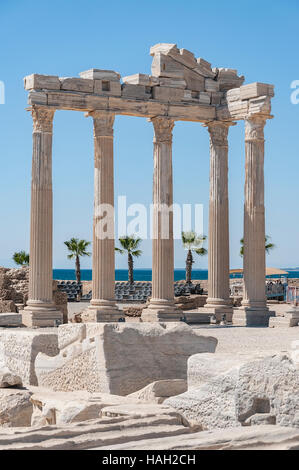 Le Temple d'Apollon situé dans la ville turque de côté. Banque D'Images