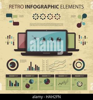 Vecteur de couleur ensemble de modèles d'élément infographies Illustration de Vecteur