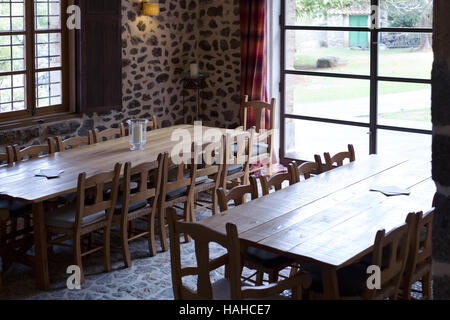 Intérieur du restaurant au sous-sol du château Banque D'Images