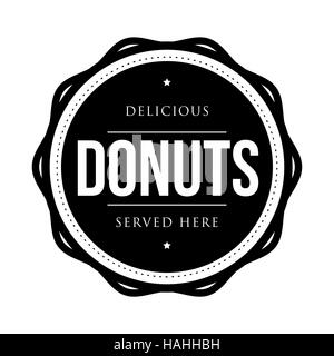 Donuts vintage stamp vector Illustration de Vecteur