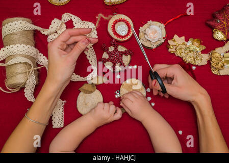 Jouets et décorations de Noël Banque D'Images